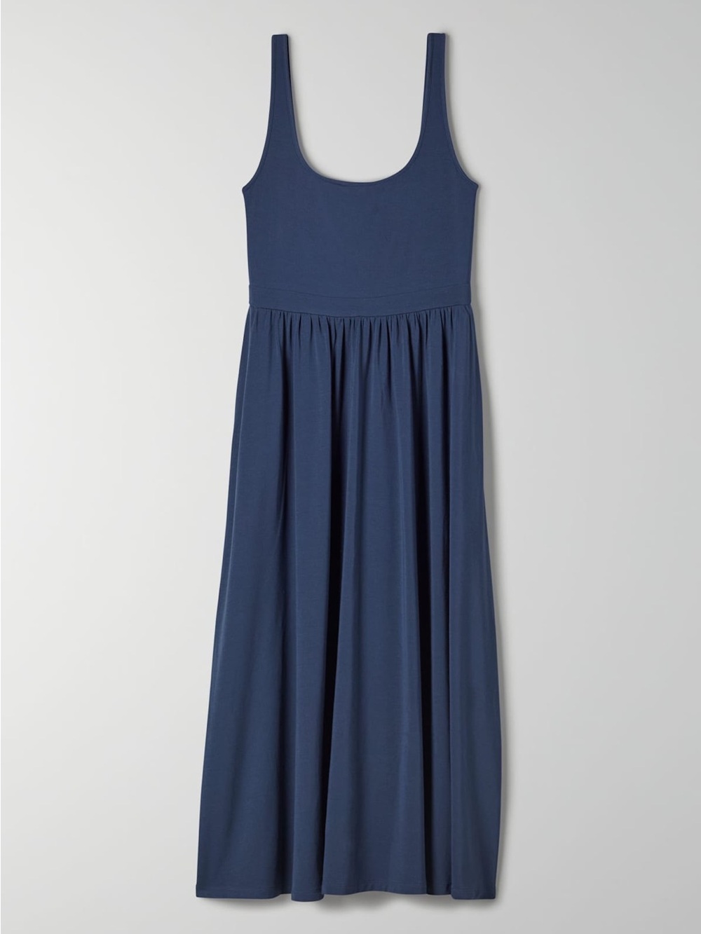 Wilfred Navy Blue Scoop Neck Maxi Dress
